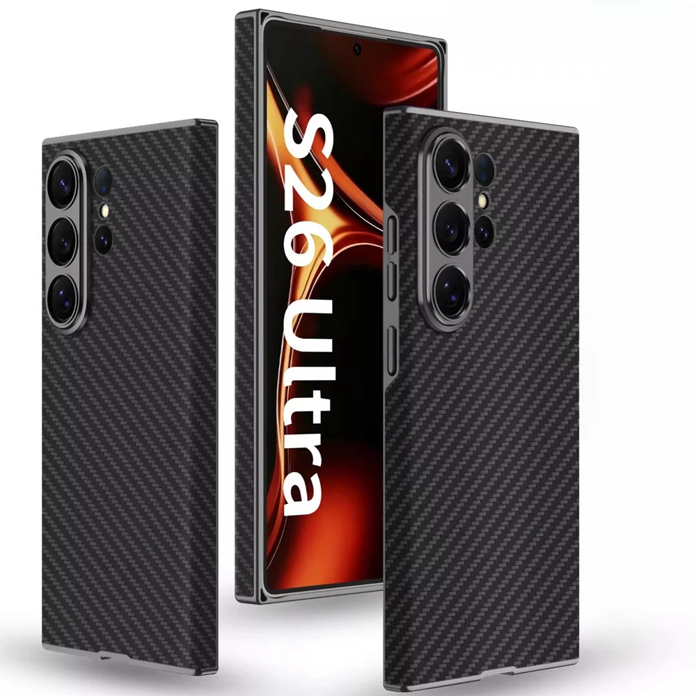 For Samsung Galaxy S26 Ultra Leather Curved Case Skin Friendly Matte Business Shockproof Cover For Samsung Galaxy S25 S26Ultra