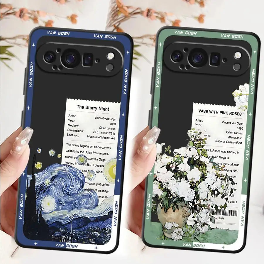 Van Gogh Soft Shell Case for Google Pixel 6a 9a 7a 8a 10 9 Pro XL 6 7 8 Pro