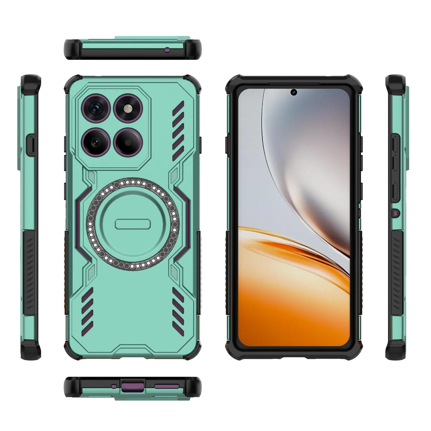 Luxury Magnetic Hard Plastic PC Phone Case For Motorola G86 G15 G75 G05 G34 Edge 60 Pro 50 Fusion Anti-Shock Armor Hard Cover