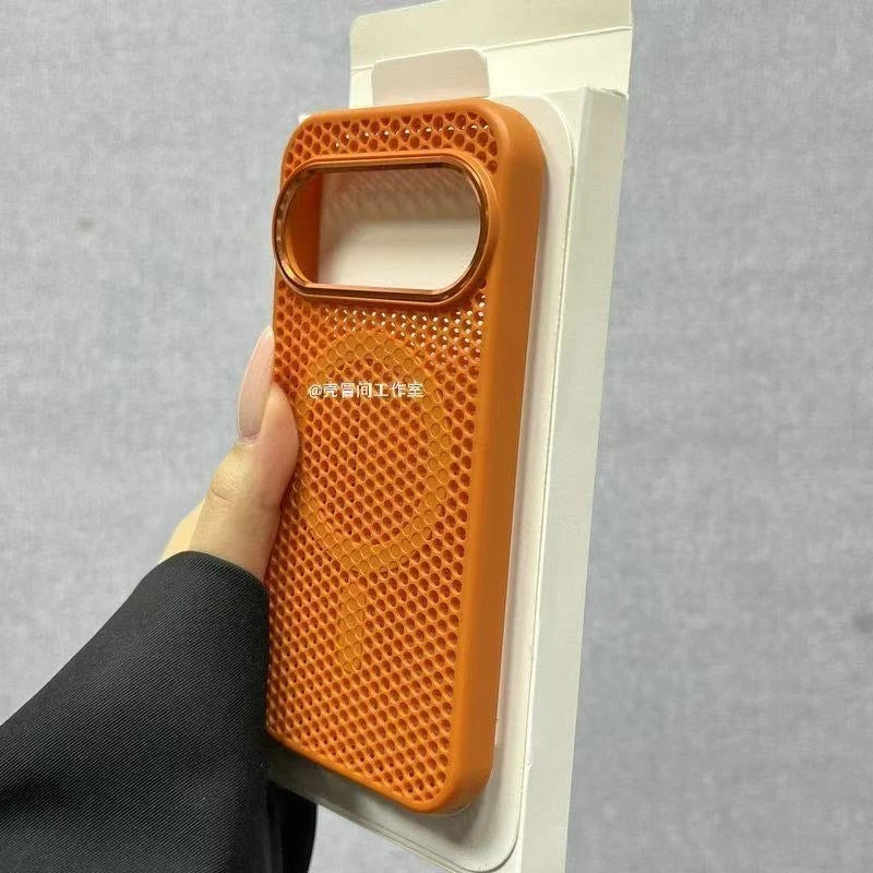Case For Google Pixel 10 Pro XL 11 Pixel11 For MagSafe Magnetic Cooling Honeycomb Mesh Protective Cover Metal Lens Frame Shell