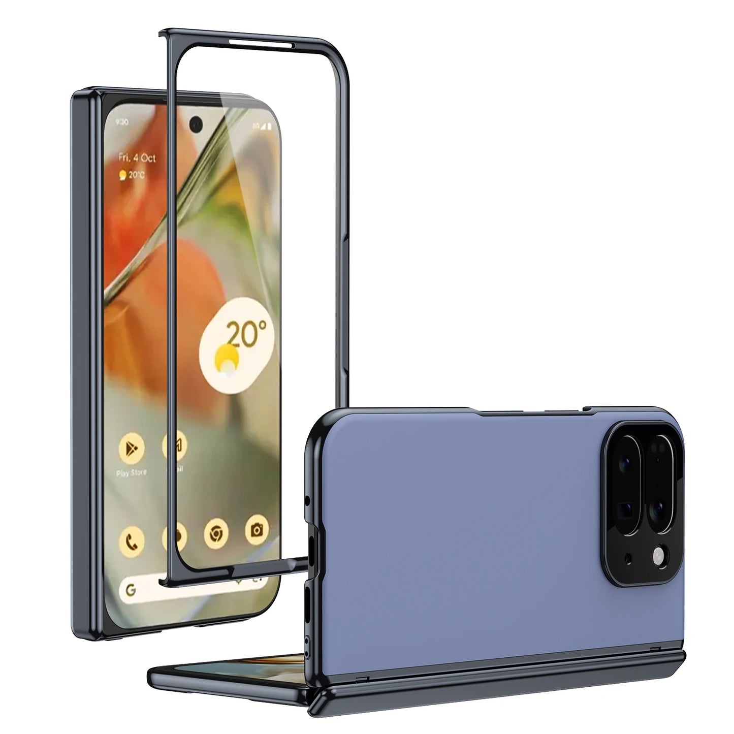 AG Matte Anti-Fingerprint Phone Case for Google Pixel 10 Pro Fold Hinge Lens Protection Shockproof Cover with Front Glass Film