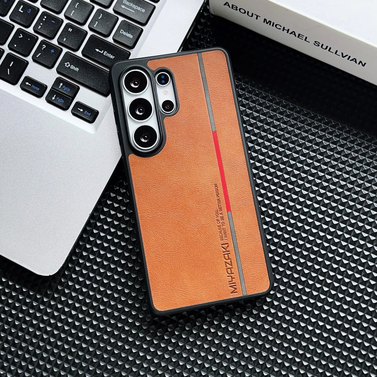 Luxury Business Matte Leather Phone Case For Samsung Galaxy S26 S25 S24 S23 S22 Ultra Camera Protection Shockproof Hard PC Cover