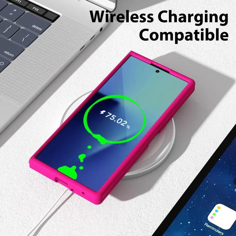 For Samsung Galaxy Z Fold 7 6 5 4 3 Case Liquid Silicon Minimalist Ultra Thin Skin Feel Magnetic Wireless Charge Protector Cover