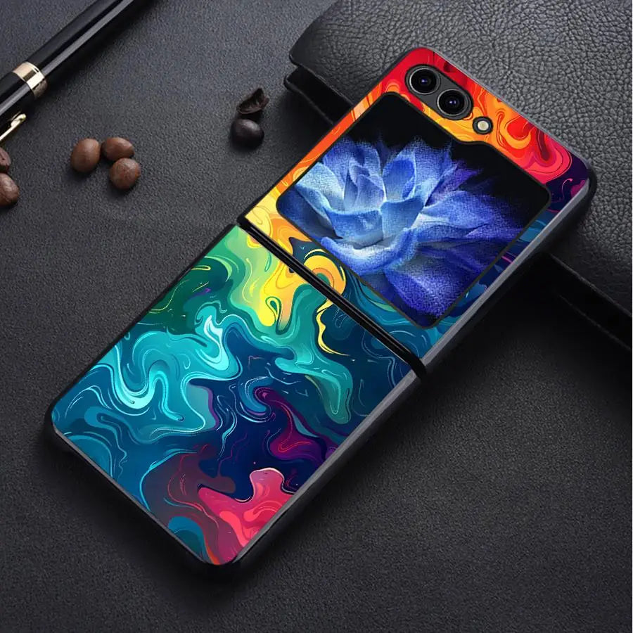 COLOR INK Graffiti Case for Samsung Galaxy Flip7 FE Flip6 Flip5 Z Flip 7 6 5 4 3 Flip4 Flip3 Back Phone Cover Funda