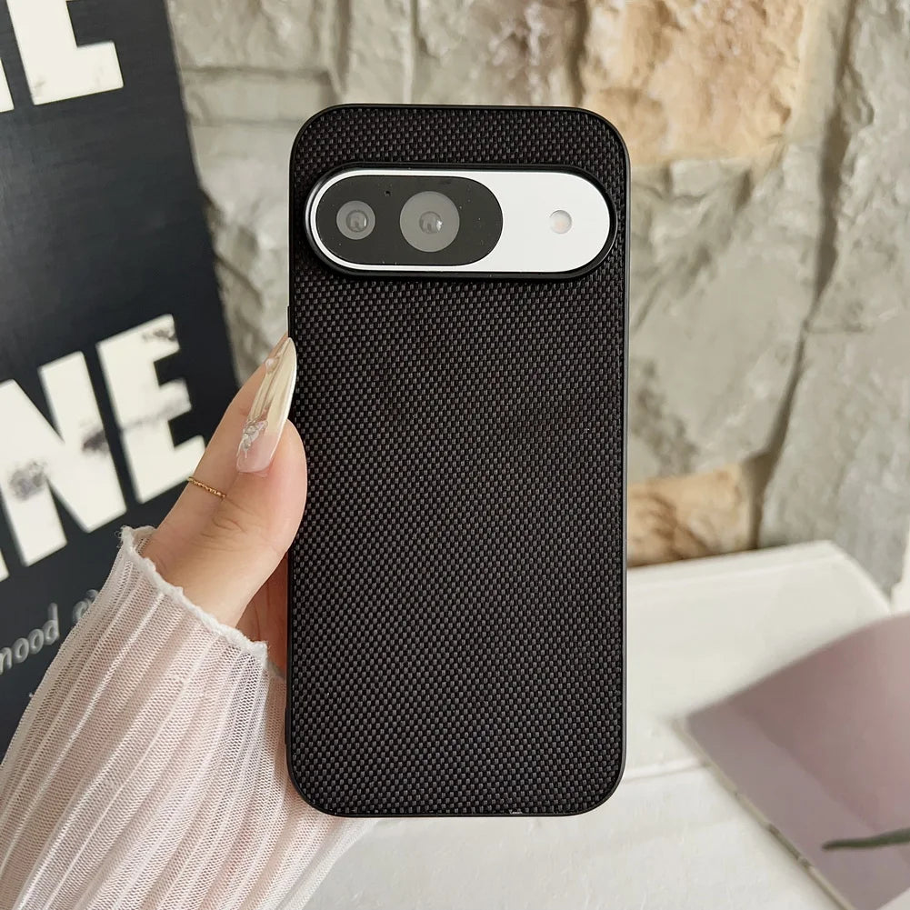 Touch feel of nylon pattern cloth case For Google Pixel10 Pro XL Pixel 10 Pro 9 Pro 9A Pixel 8 8A 7A 7 Pro Soft TPU Phone Cover