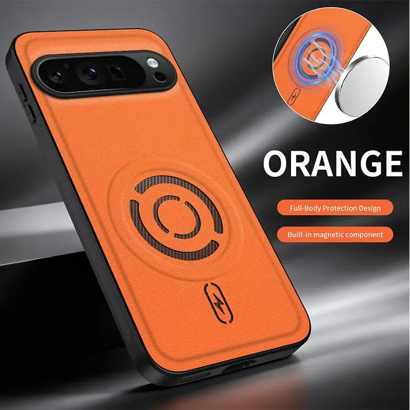 Busines Luxury Technology Fabric Phone Case For Google Pixel 11 Pro XL 6 7 8 9 10 Pro 10A 9A 8A for Magsafe Anti-drop Back Cover
