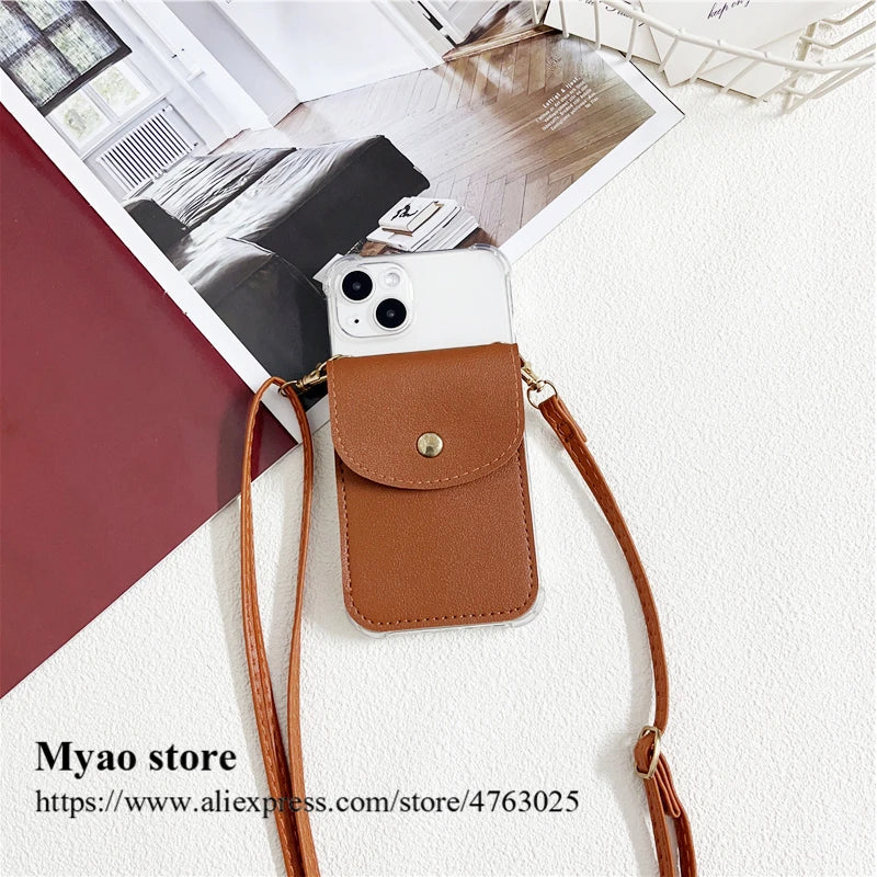 Trendy Leather Wallet Crossbody Strap Phone Case For Motorola Moto edge 40 Neo 30 Lite 50 Pro Cover Necklace Lanyard Cord Bag