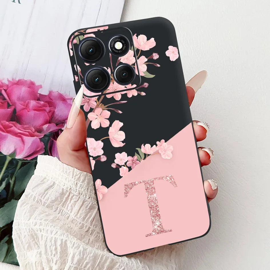 Fashion Flower Letters Case For Motorola Moto G56 G86 Power Cover XT2527-2 XT2529-2 G 86 G 56 Soft TPU Silicone Shockproof Funda