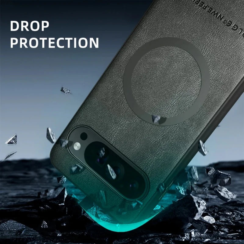 Magnetic Case For Google Pixel 10 9 8 11Pro XL 10A 9A 8A For Magsafe Wireless Charge  Leather Protective Shockproof Phone Case