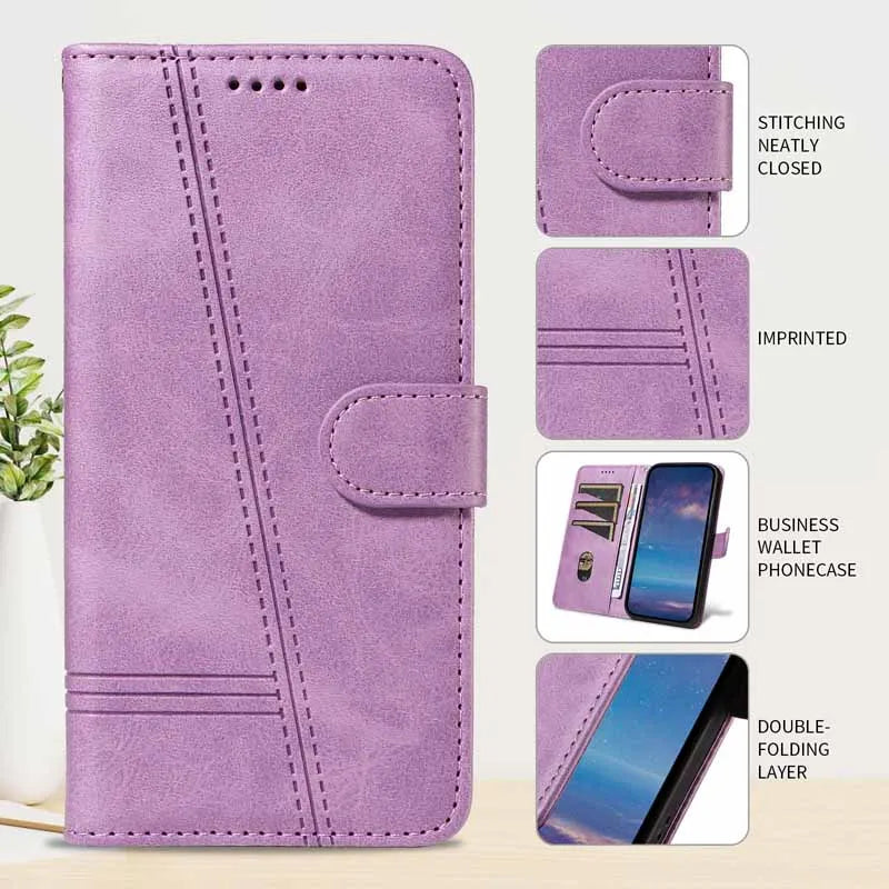 Leather Case For Motorola Moto G13 G23 G53 G73 G14 G24 G34 G54 G84 G85 G04 G04S E13 E14 Flip Wallet Card Stand Book Phone Cover