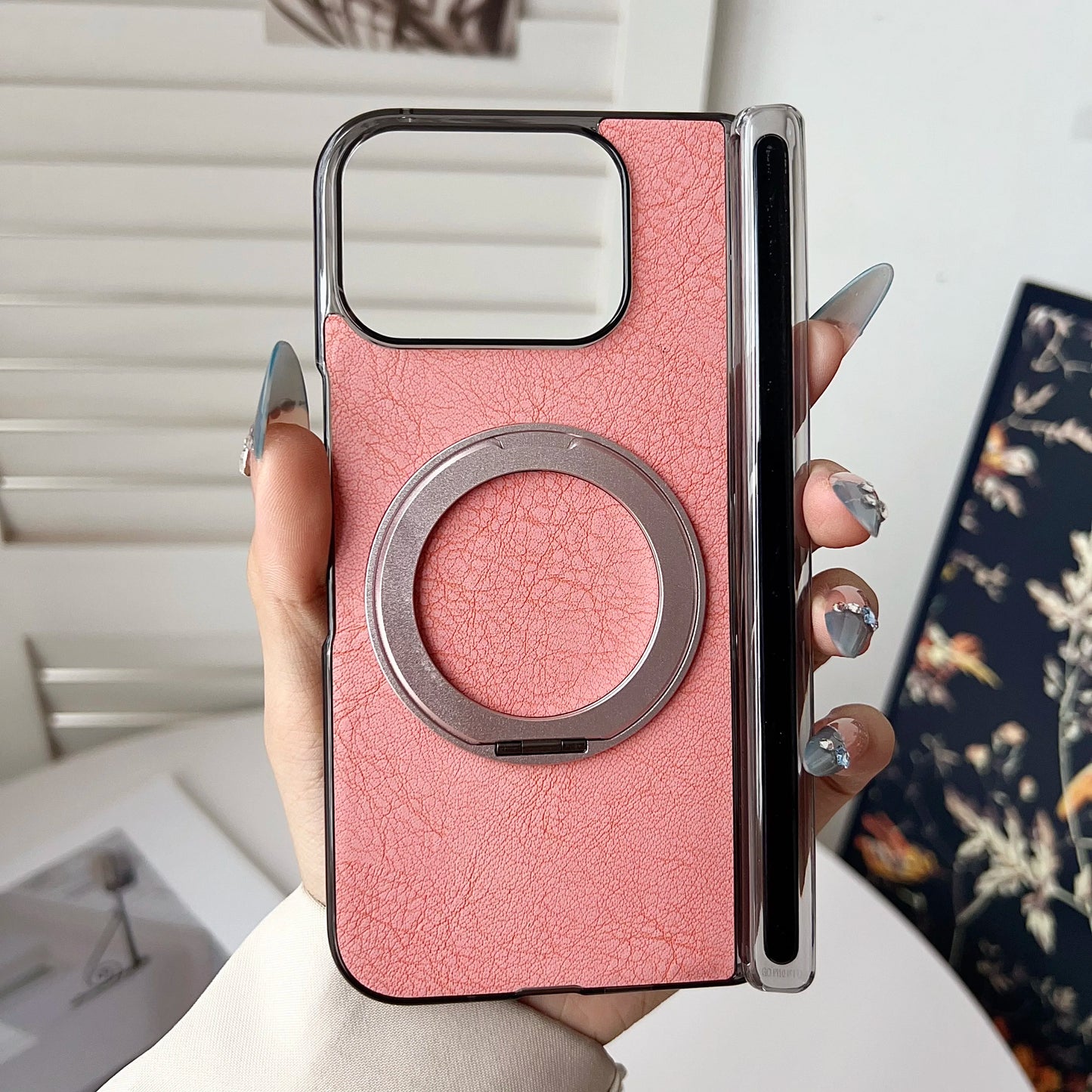 Case For Google Pixel 10 Pro Fold Stylish Colorful Magnetic Rotating Stand Skin-friendly Leather Cover Shockproof Bumper Funda