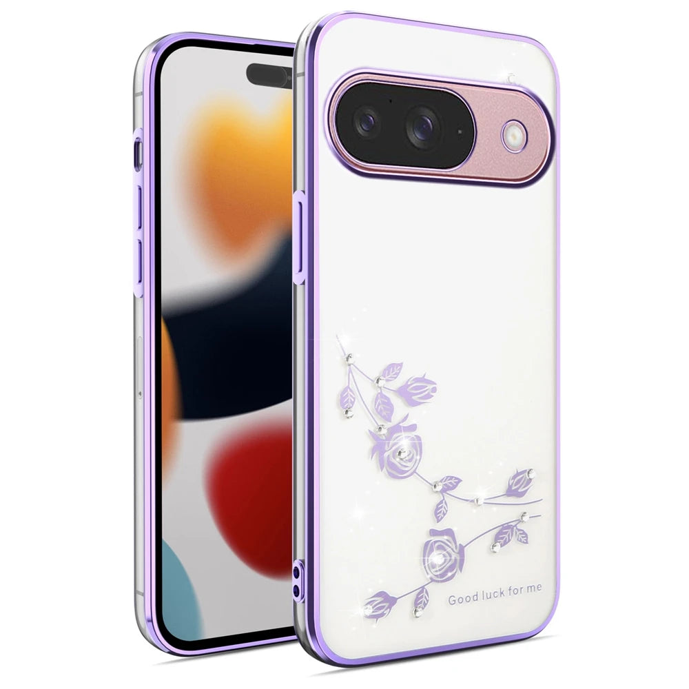 Glitter Phone Case for Google Pixel 10 9 Pro XL 8 7 Pro 6 Plus 9A 8A 7A 6A Rhinestone Transparent Soft TPU Shockproof Back Cover