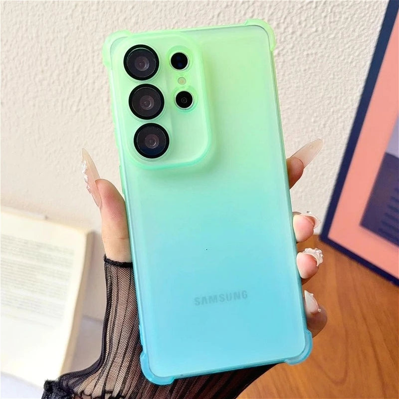 Gradient Clear Case For Samsung Galaxy S26 S25 S24 S23 Ultra Plus FE A57 56 55 37 36 35 27 26 17 Soft Cover