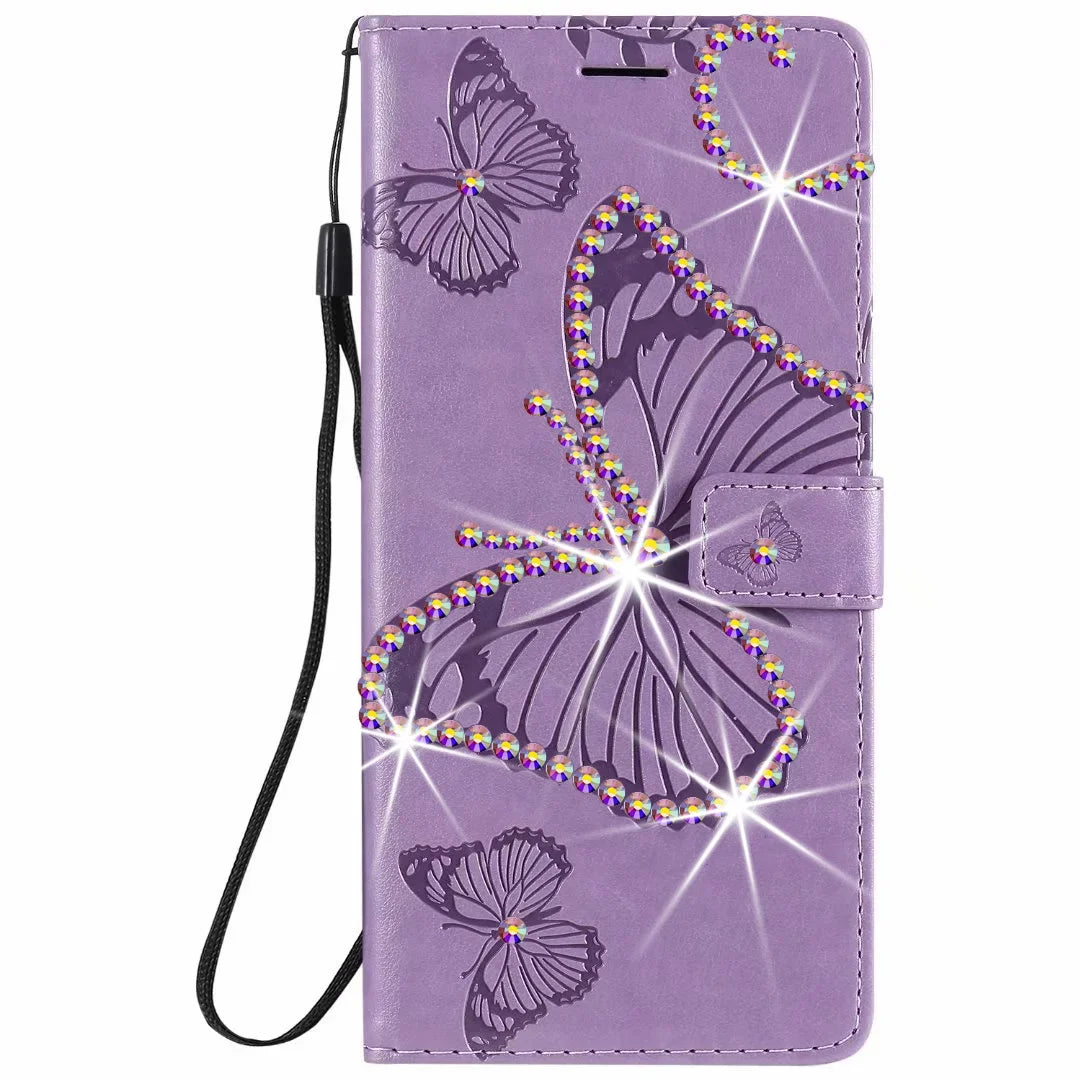 Case for Google Pixel 9A 9 8 7 6 Pro XL 8A 7A 6A 5A 4A 3A 5 XL2 for Google Pixel 9 Card Wallet Butterfly Phone Case Cover coque