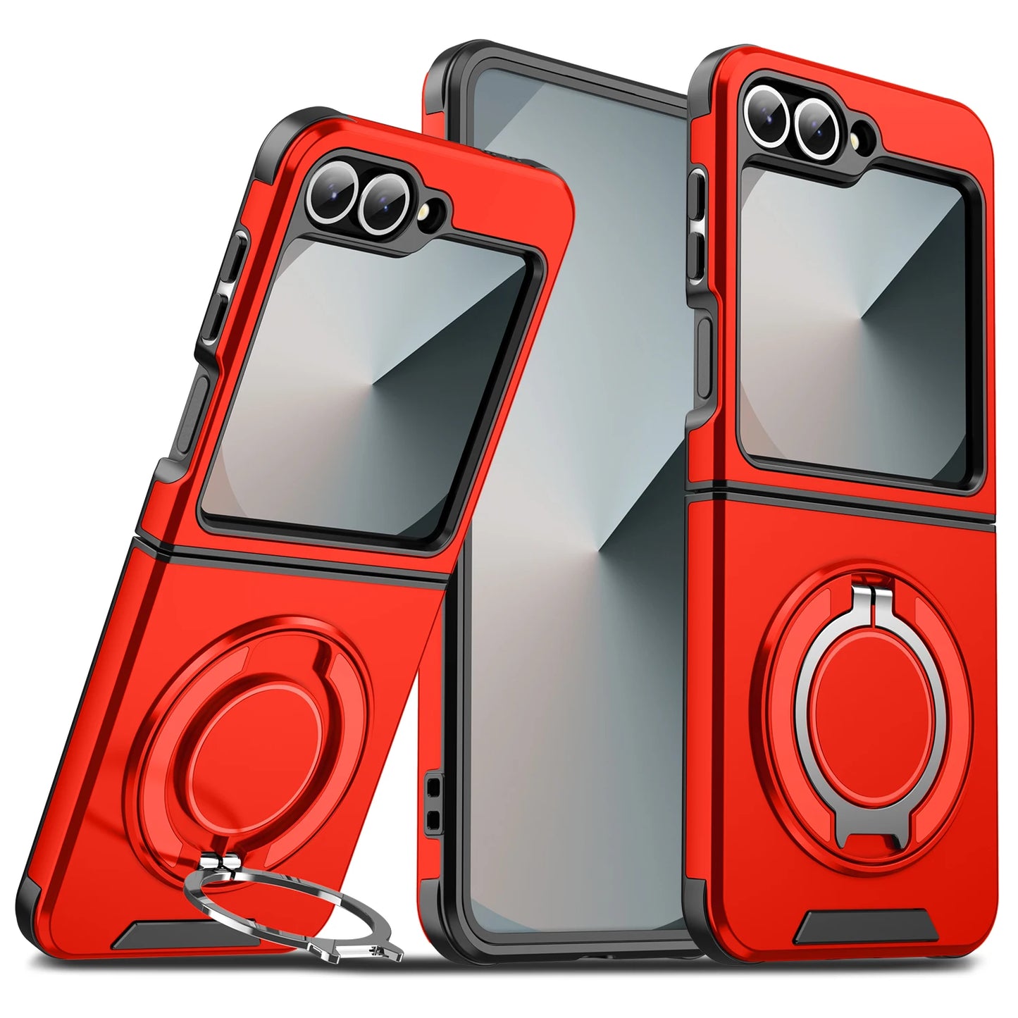 Phone Case for Samsung Galaxy Z Flip 8 7 6 Flip7 FE 360 Degree Rotating Magnetic Bracket Shockproof Armor Protection Back Cover