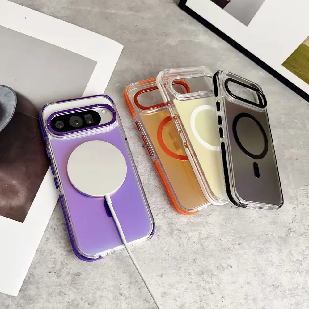 Colorful Chameleon Case For Google Pixel 10 9 Pro XL 5G Super Magnetic  Matte Translucent PC Cover