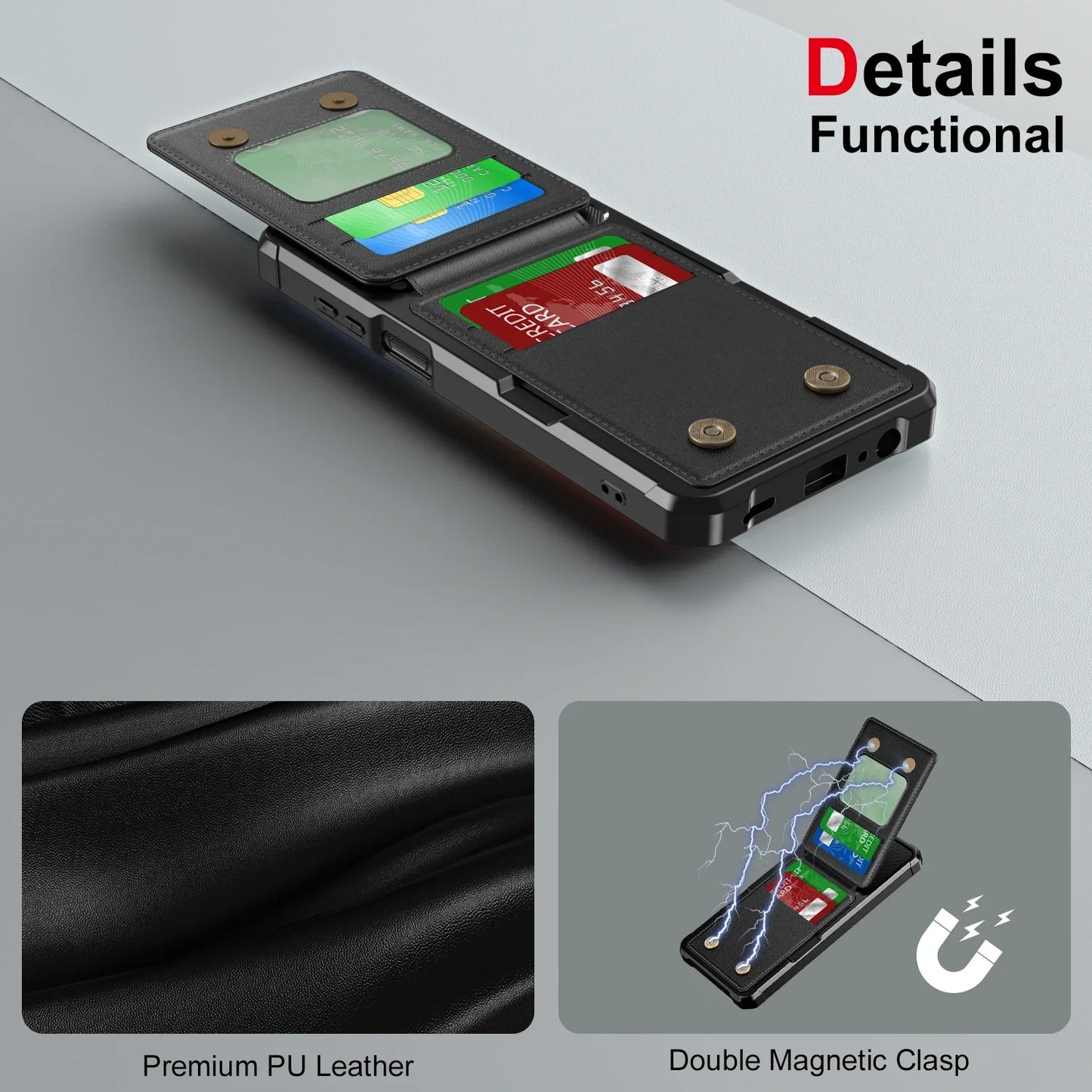 For Samsung Galaxy S25 Ultra S24 FE S23 S21 S22 A56 A36 A26 A16 A55 A35 A15 A54 A34 A23 5G A05 A05S 4G Card Holder Phone Case