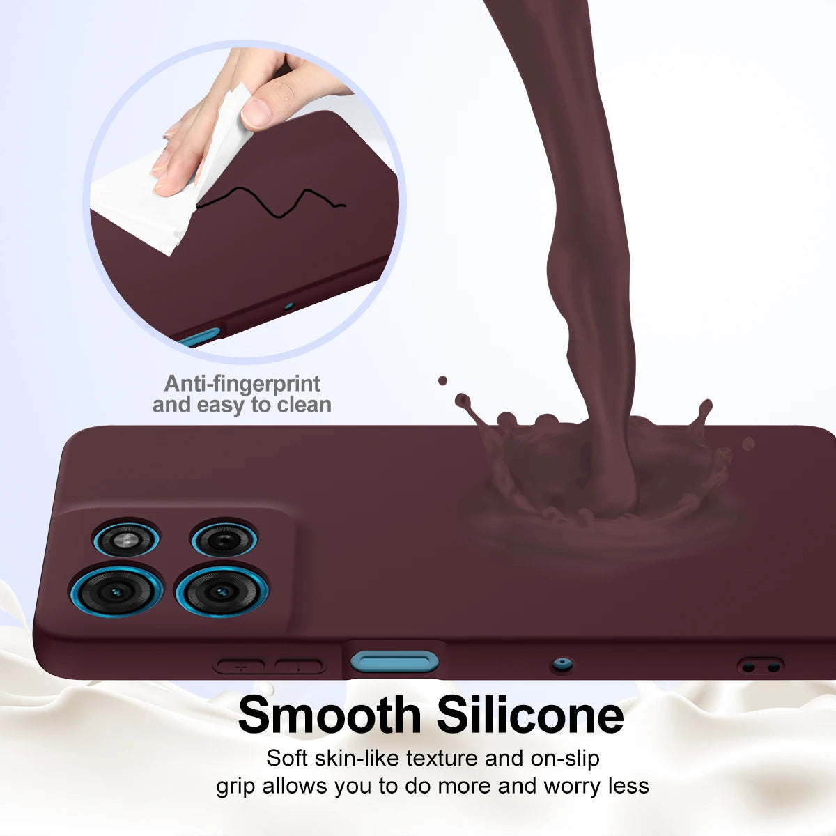 Official Same Original Liquid Silicone Phone Case for MOTO G86 Power G56 Edge 2025 60 Pro Car Mounted Magnetic Back Cover