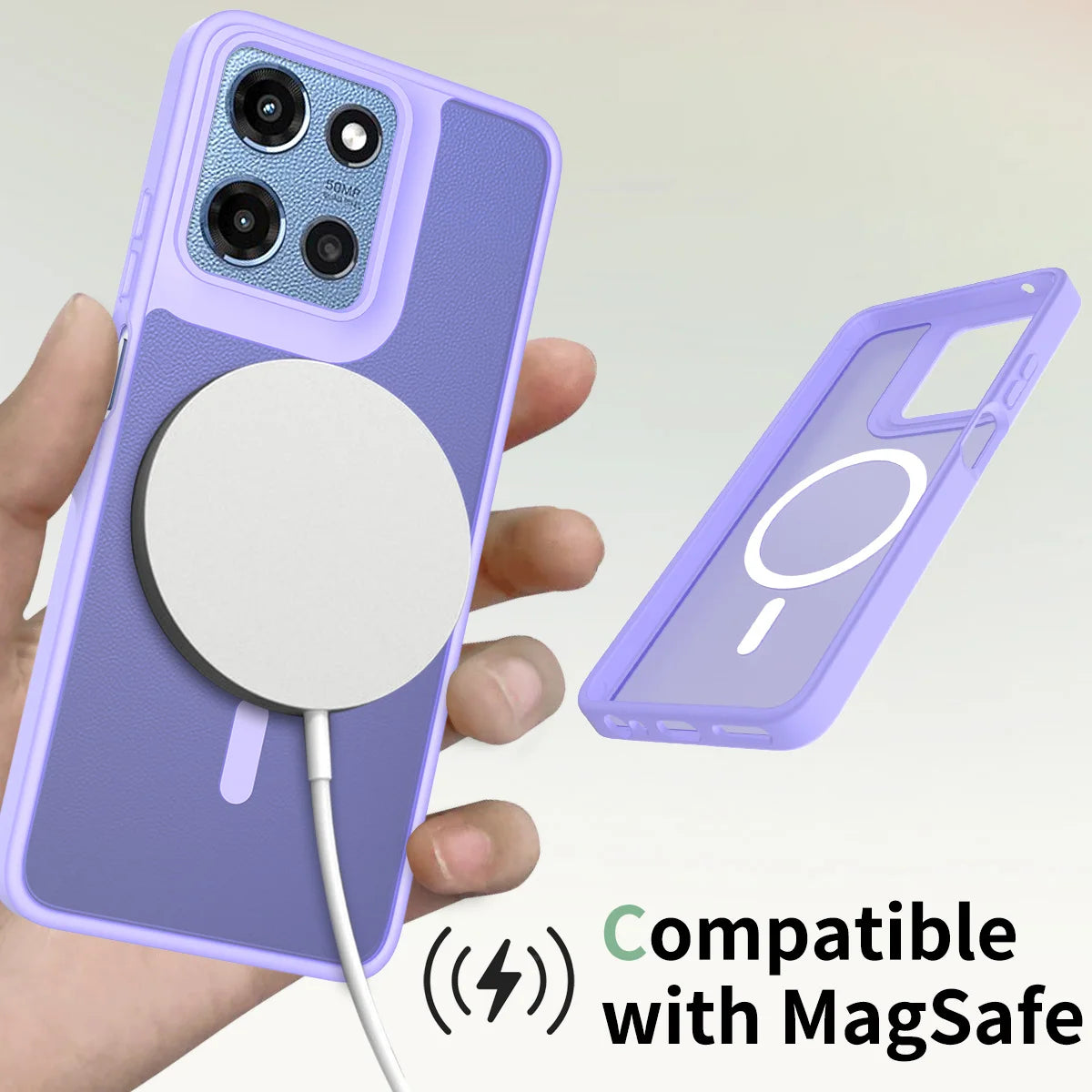 Silky Smooth TPU/PC Case for Motorola Moto G Power 5G 2025/2026 For MagSafe Wireless Charging Compatible Hybrid Shockproof Cover