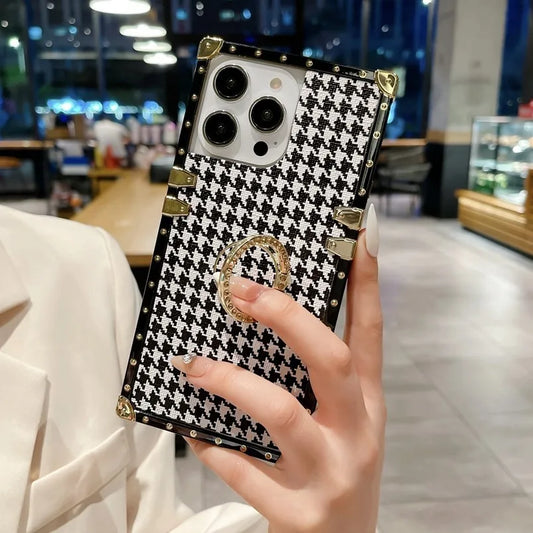 Luxury Phone Case Ring Funda For Moto G Stylus 5G 2024 Motorola G Power 2023 One 5G Ace Play 2022 Pure Women Lanyard Gold Cover