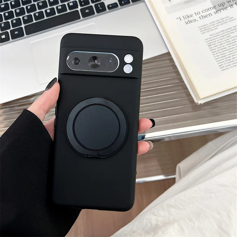 Stand Bracket Wireless Charging Magnetic For Magsafe Case For Google Pixel 10 6 7 8 9 Pro XL 7A 8A 9A Soft Shockproof Back Cover