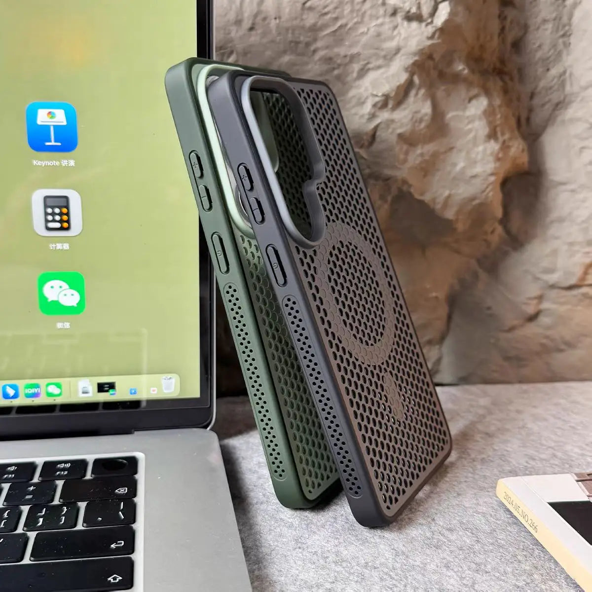 Magnetic Cooling Breathable Mesh Hard PC Case For Samsung Galaxy S26 S25 S24 S23 Ultra For Magsafe Shockproof Slim Matte Cover