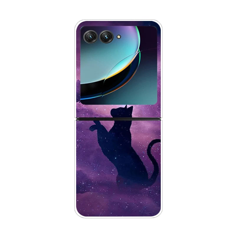 For Motorola Razr 50 Ultra Case Cute Transparent PC Hard Case Back Cover For Moto Razr 50 Ultra Phone Coque 50Ultra Plus Capa