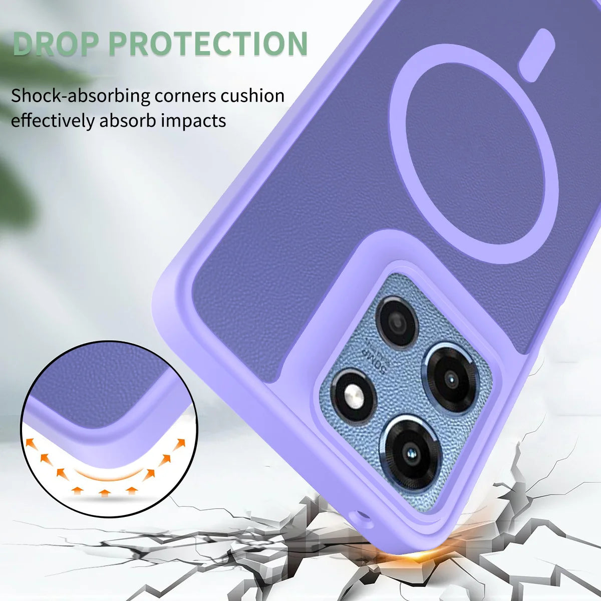 Silky Smooth TPU/PC Case for Motorola Moto G Power 5G 2025/2026 For MagSafe Wireless Charging Compatible Hybrid Shockproof Cover