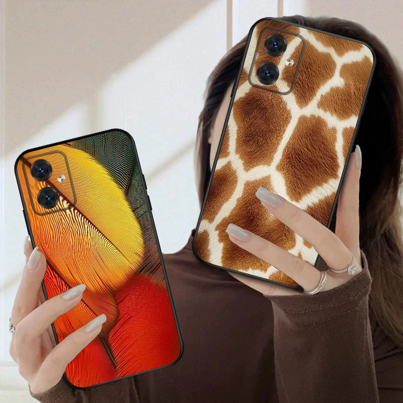 Tiger Skin Pattern For Motorola Moto G 04 05 14 15 24 34 35 54 55 75 84 85 Edge 40 50 Fusion 60 Fusion silicone soft phone case