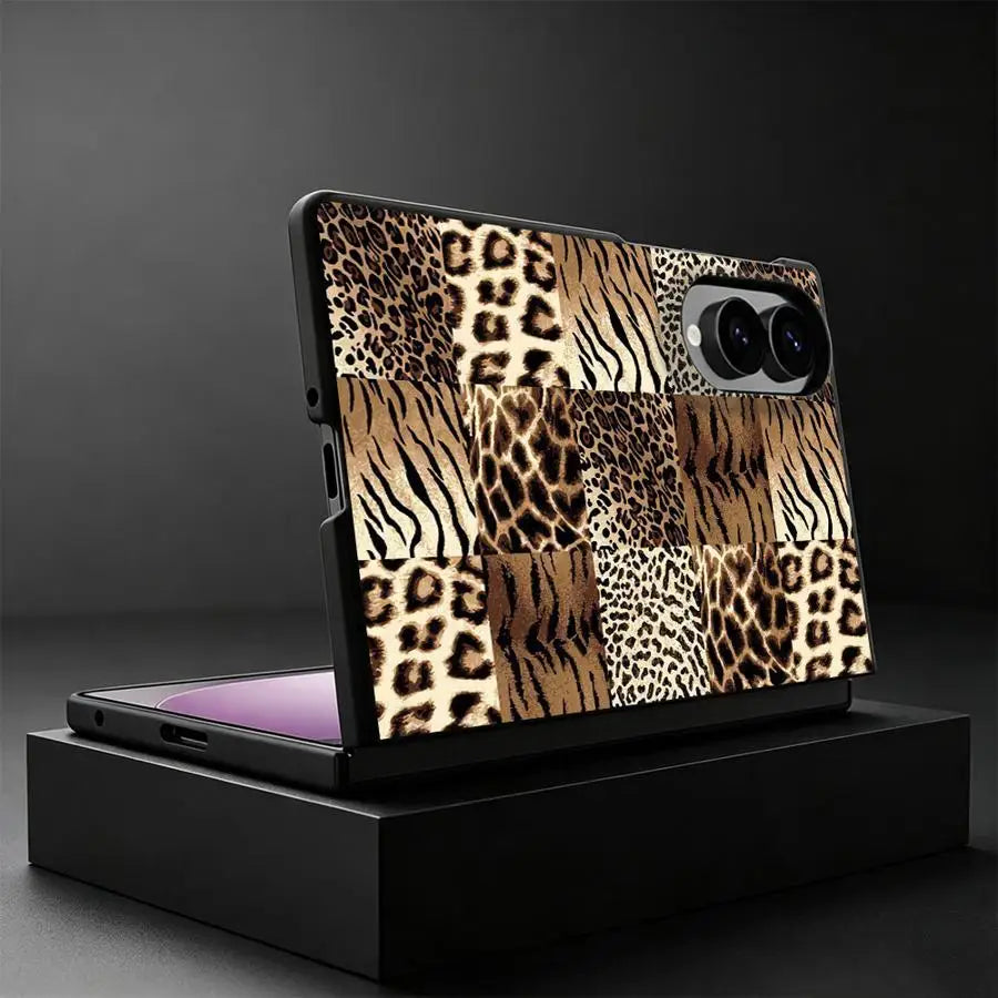 Leopard Print Cool Phone Cover Case for Samsung Galaxy ZFold Wide ZFold8 Z Fold8 Wide Z Fold 8