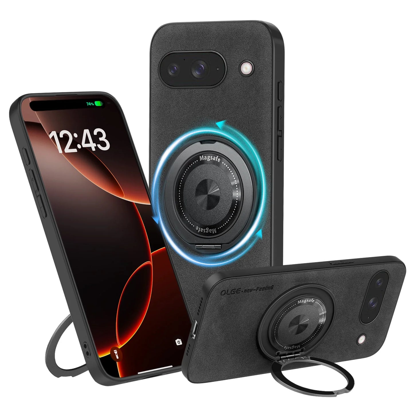 Luxury Classic Leather Magnetic For Magsafe Wireless Charging Cover Phone Case For Google Pixel 10 9 Pro XL 9A 8A 8 7 7A