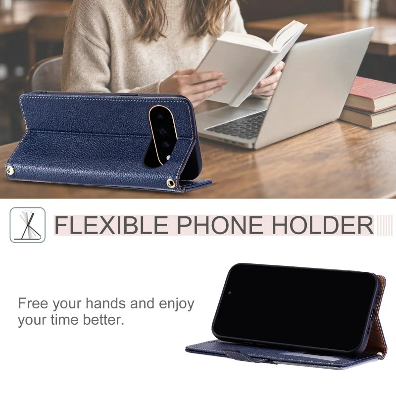 Crossbody Leather Wallet Phone Case for Google Pixel 11 Pro XL10A 10 9A 9 8 8A 7 7A Lanyard Cards Holder Funda Cover Hoesje Etui