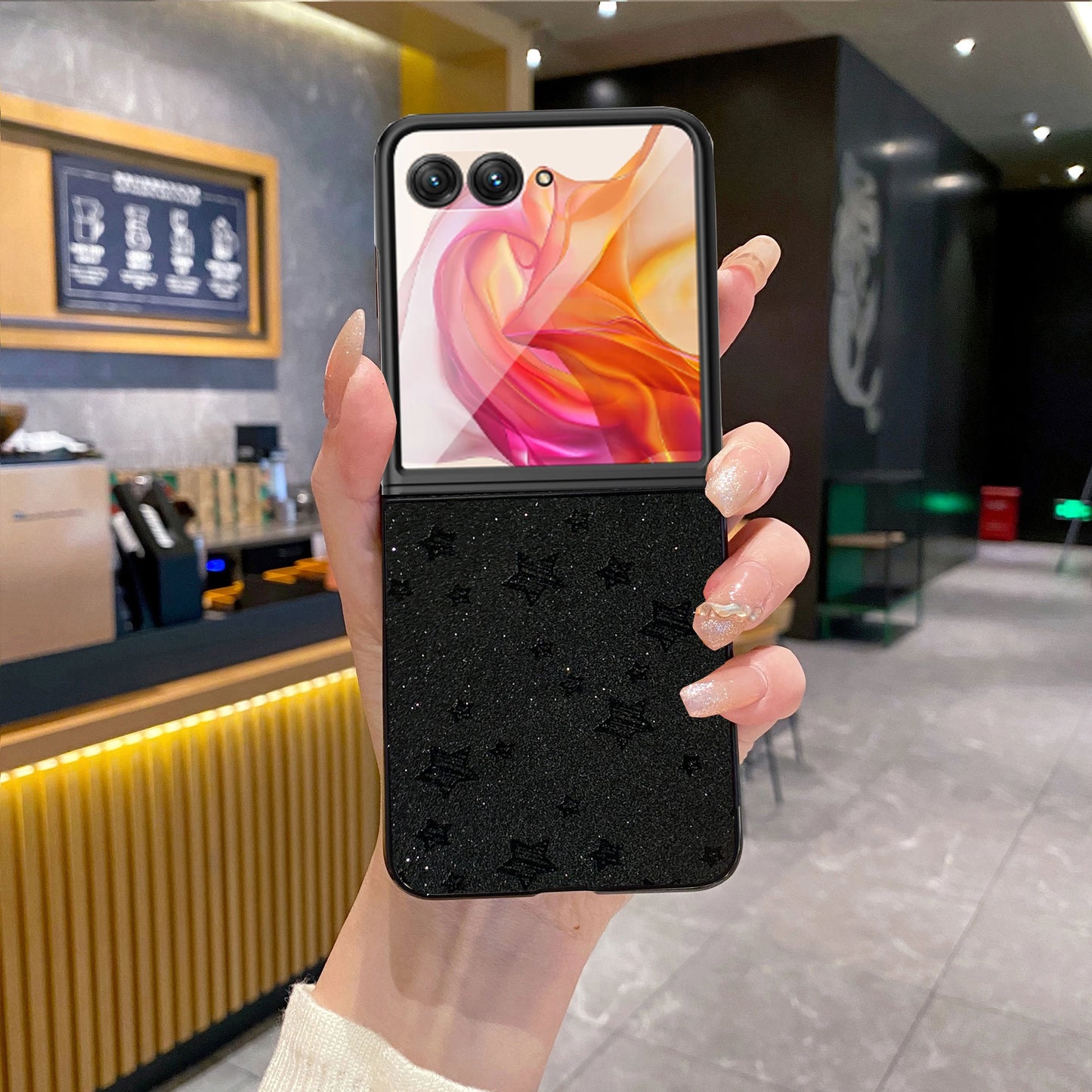 Luxury Twinkle twinkle Stars Phone Case For Motorola Razr 50 60 Ultra 2024 2025，+ 2024 + 2025 Matte Shockproof Hard Cover
