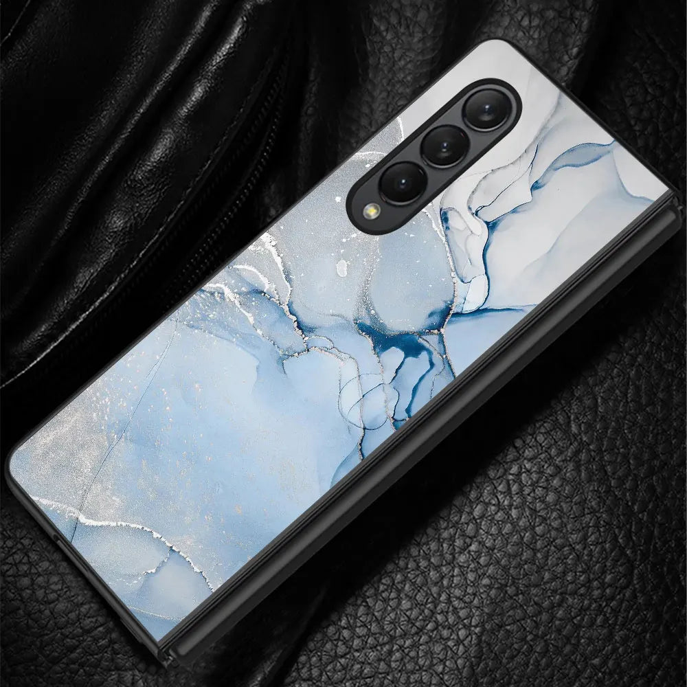 Granite Marble Case for Samsung Galaxy Z Fold3 Z Fold4 5G Z Fold5 5G Z Fold6 ZFold4 Shockproof Cases Funda Protection Cover