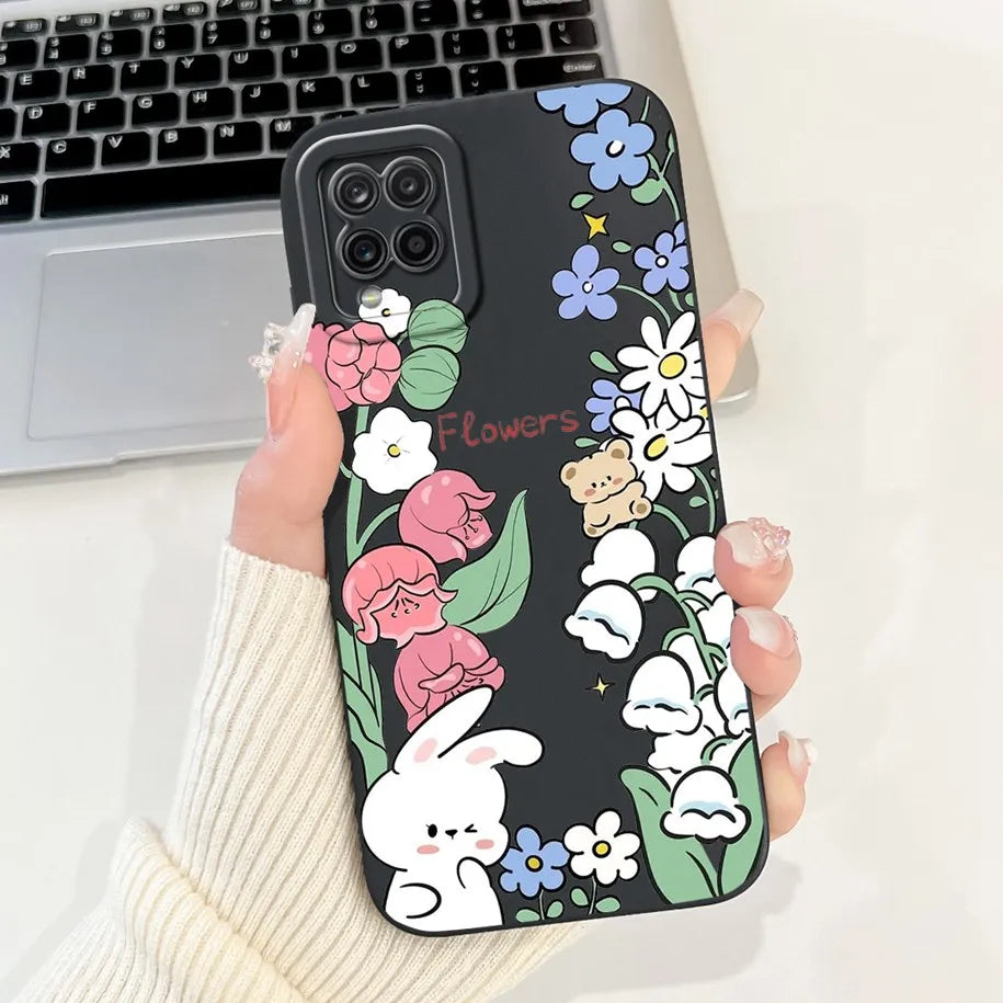 Case For Samsung Galaxy A22 M22 M32 4G Case SM-A225F SM-M225F SM-M325F Shockproof Cover Fashion Painted Soft Silicone Phone Capa