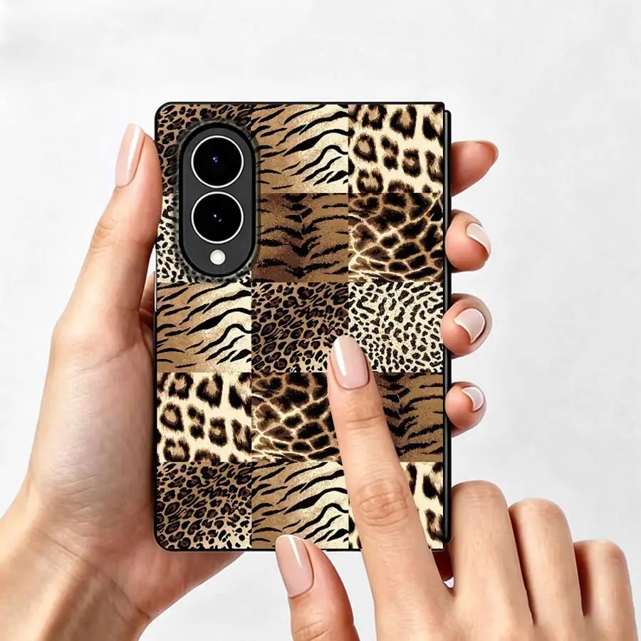 Leopard Print Cool Phone Cover Case for Samsung Galaxy ZFold Wide ZFold8 Z Fold8 Wide Z Fold 8