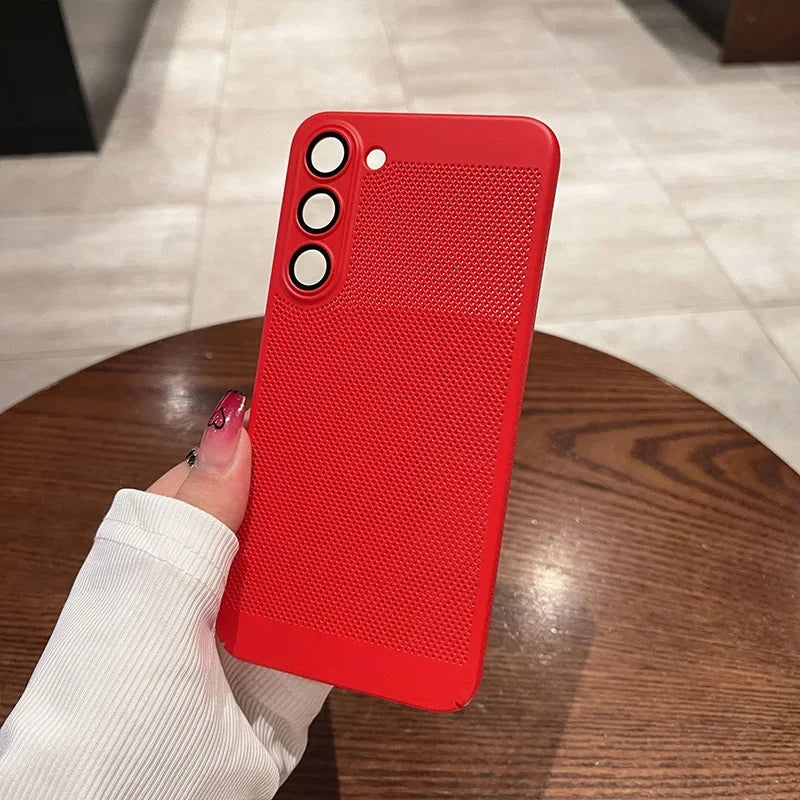 Breathable Heat Dissipation Cooling Case For Samsung Galaxy S25 S24 UItra S23 S22 S21 Plus PC Hard Back Cover