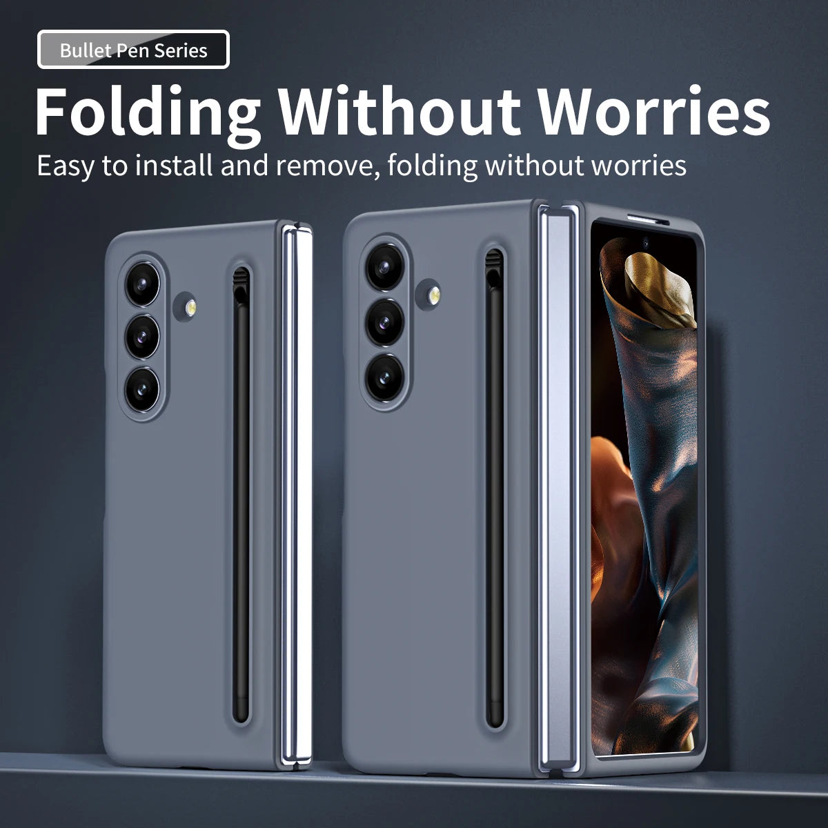 Liquid Matte Case For Samsung Galaxy Z Fold 7 With S Pen Holder Fold 6 4 5 Cases 360 Full Screen Protector Film Shockproof Cover