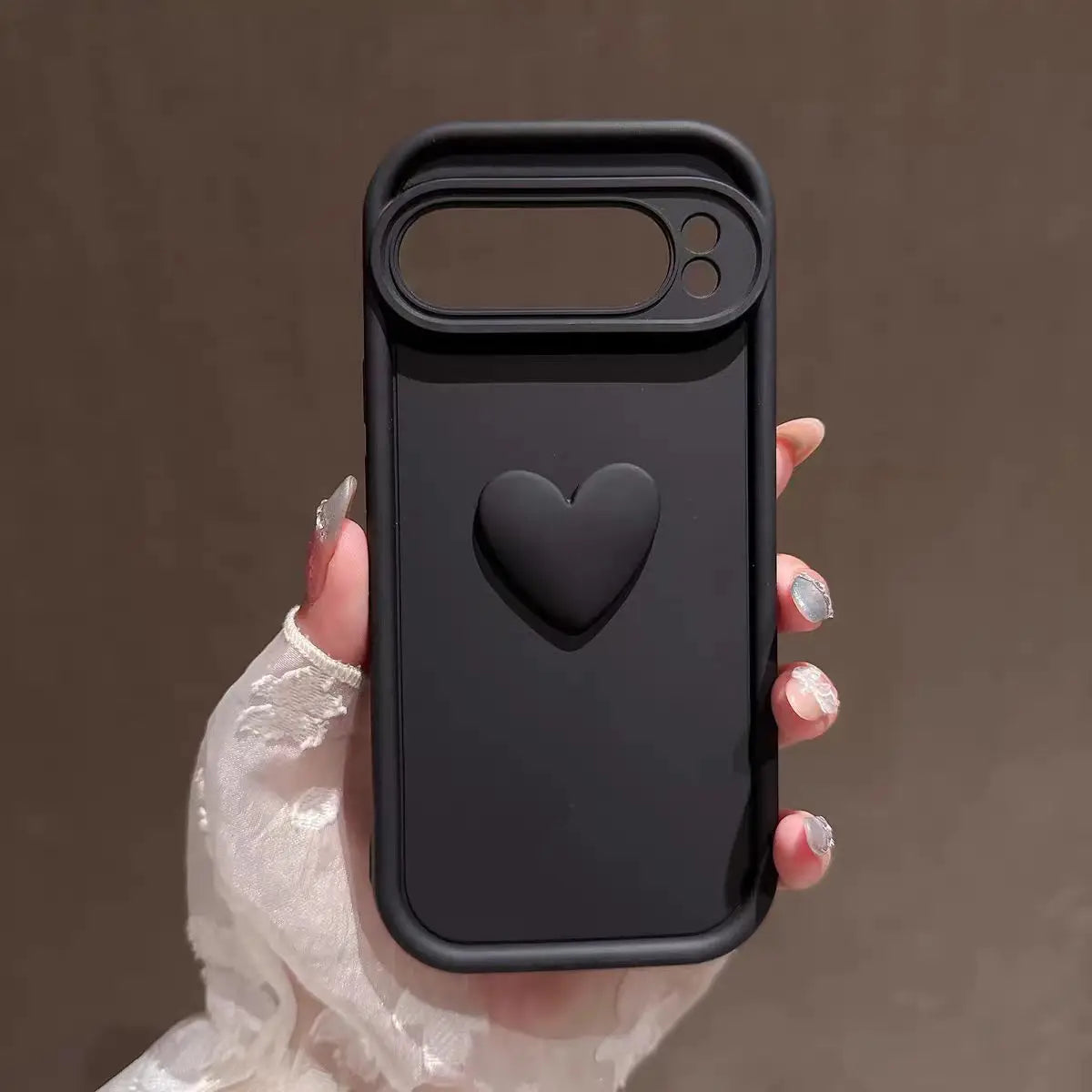 Love Heart Silicone Camera Lens Protective Silicone Case for Google Pixel 10 9 9A 8 8A 7 7A Pro XL Phone Cover