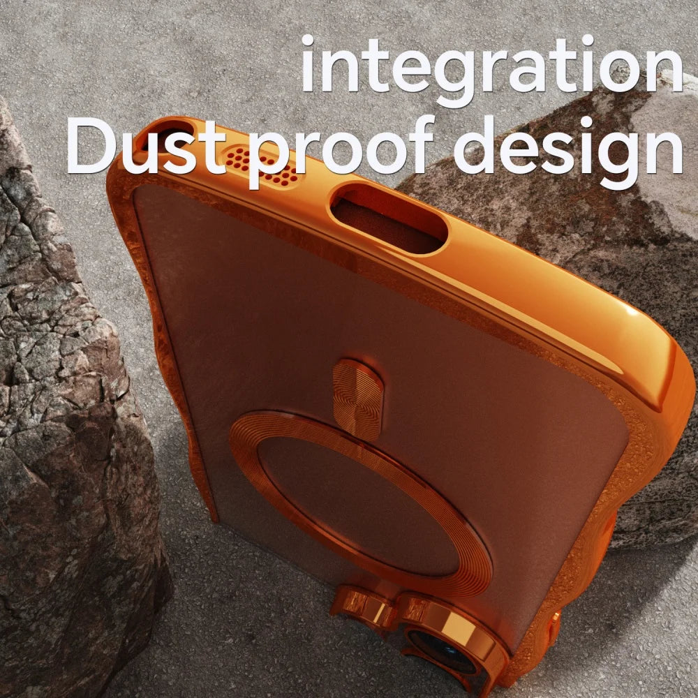 Electroplated Wave Frame Magnetic Case For Samsung Galaxy S26 Edge S25 S24 Ultra Plus Wireless Charge Transparent TPU Soft Shell