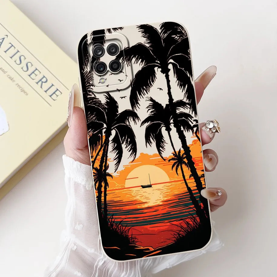 Case For Samsung Galaxy A22 M22 M32 4G Case SM-A225F SM-M225F SM-M325F Shockproof Cover Fashion Painted Soft Silicone Phone Capa