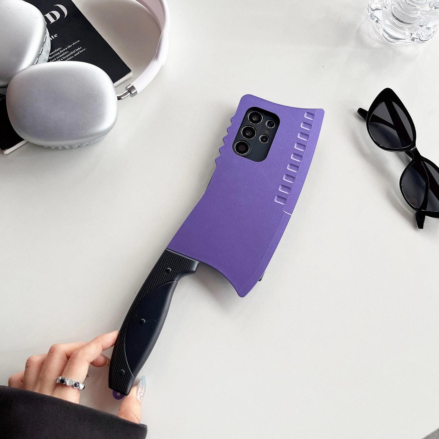 3D Simulation Kitchen Knife Cook Chopper Funny Phone Case for Samsung Galaxy S21 S22 S23 S24 Plus S25 Ultra Shockproof Cover