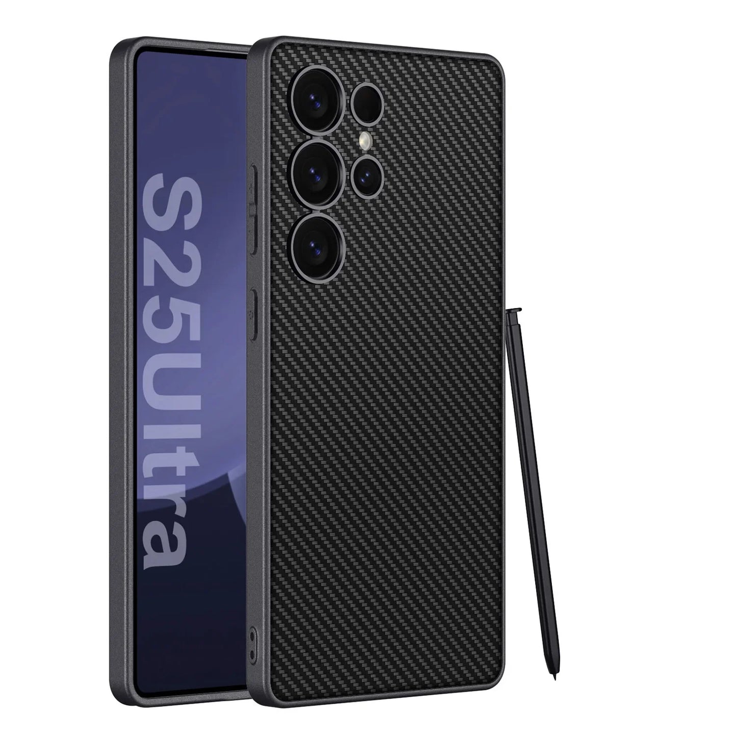 Metallic Lacquer Leather Phone Case For Samsung Galaxy S23 S24 S25 Ultra 5G Luxury Skin Matte S24Ultra S25Ultra Protective Cover