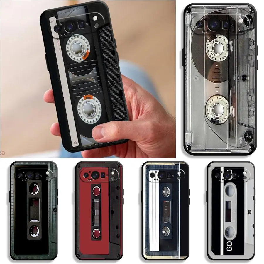 Case for Google Pixel 10A 8a 9a 7a 6 7 8 Pro 10 9 Pro XL 6a Funda Phone Cover Vintage Cassette