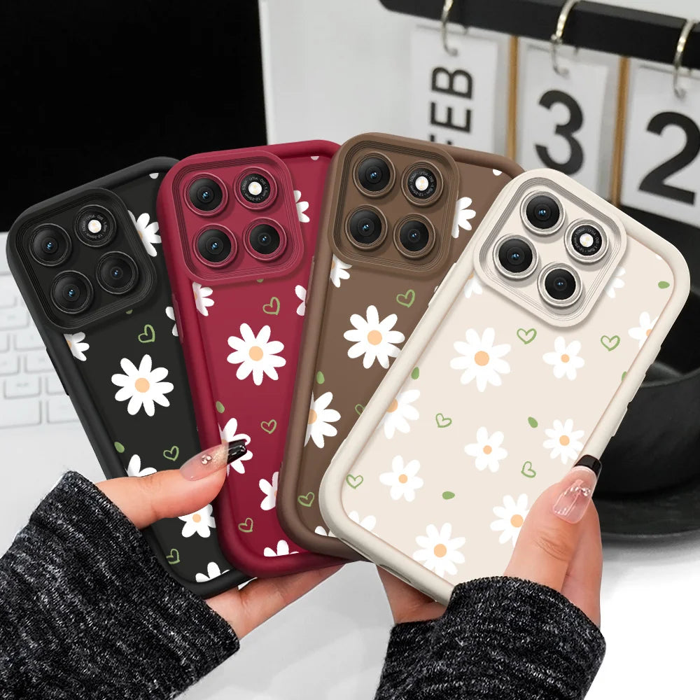 Floating Daisies Phone Case For Motorola G86 G85 G84 G75 G60 G56 G54 G53 G52 G35 G34 G32 G30 G24 G22 G15 4G 5G Staircase Soft Co