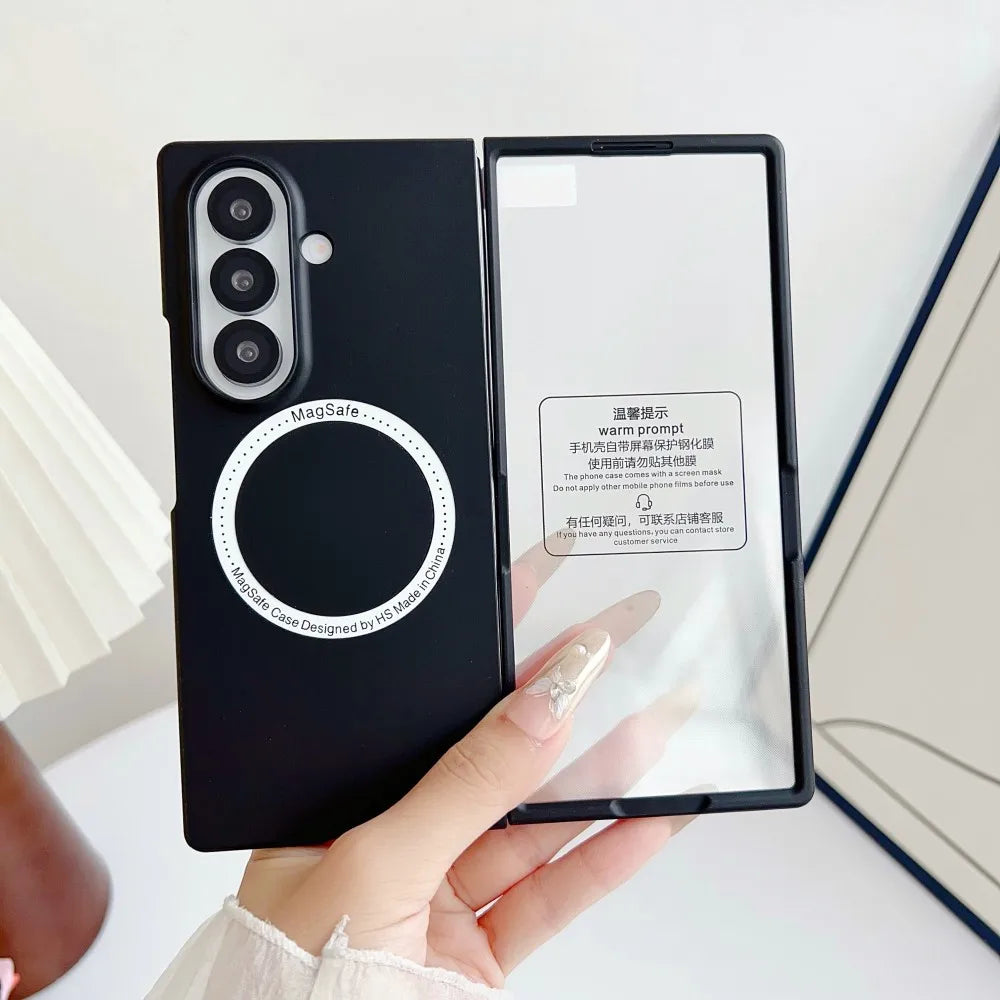 For Samsung Galaxy Z Fold 7 Case Hard PC Magnetic wireless charging Film Protective Back Cover case For Z Fold 7 Phone Shell