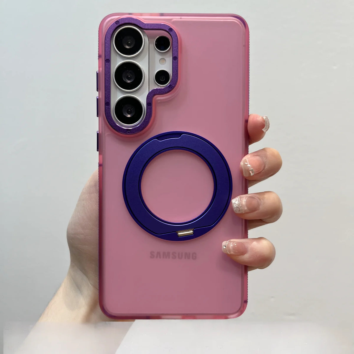 New for Magsafe 360°Rotatable Ring Stand Case for Samsung Galaxy S26 S25 S23 Ultra Plus S24FE S22Ultra Colorful Shockproof Cover
