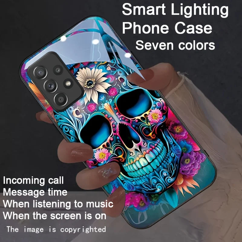 Voice Control Starry Colorful LED Phone Cases For Google Pixel 9 8 7 Pro XL 10 9a 8a 7a 6a Phone Cover Glass Luminous Bumper