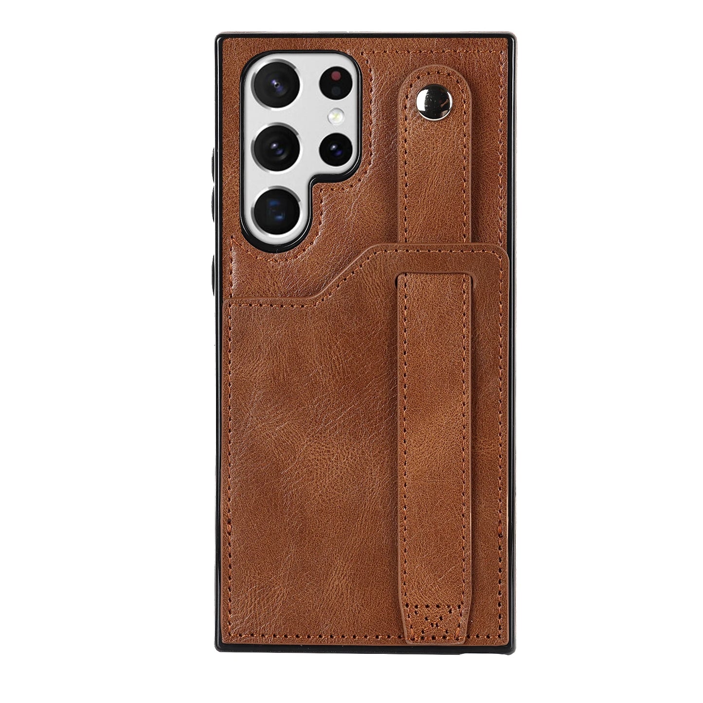 Luxury Wrist Strap Leather Wallet Case For Samsung Galaxy S23 S24 S25 Plus S22 Ultra Stand Cover