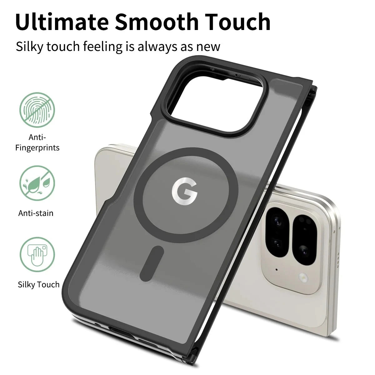 Frosted Matte Translucent Skin Touch Magnetic Wireless Charge Case For Pixel 10 Pro Fold TPU Frame Anti-fall PC Protection Cover